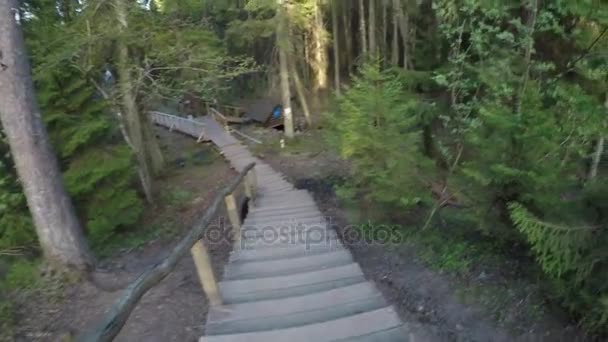 古い階段を降順 — ストック動画