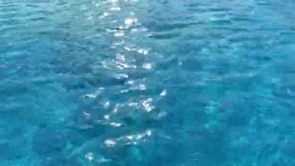 Surface de l'eau dans la piscine close up — Video