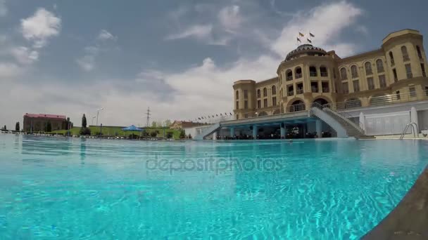 游泳池在亚美尼亚 — 图库视频影像