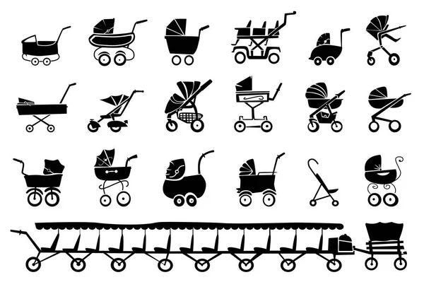 Bebek arabasından silhouettes