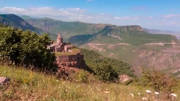 Tatev klášter, Arménie, timelapse video — Stock video