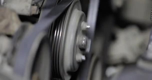 Belt drive rotace — Stock video