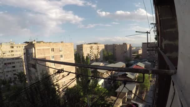 Höghus Yerevan, Armenien timelapse video — Stockvideo