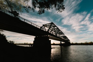 Yolu köprüsü Ust-Luga, Kingisepp District, Rusya Federasyonu.