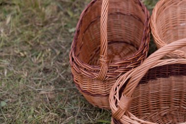 hasır sepetleri yakın çekim