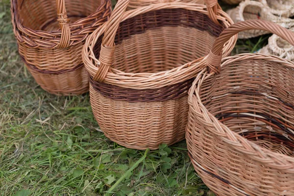 hasır sepetleri yakın çekim