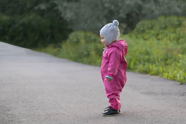 秋の公園で散歩に小さな子供. — ストック写真