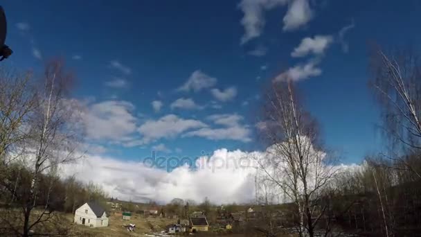 Good spring weather in Begunitsy timelapse. — Stock Video