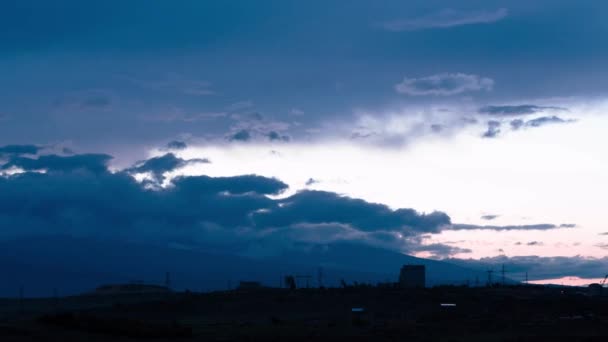 Movimiento de nubes sobre el video timelapse del valle armenio . — Vídeo de stock