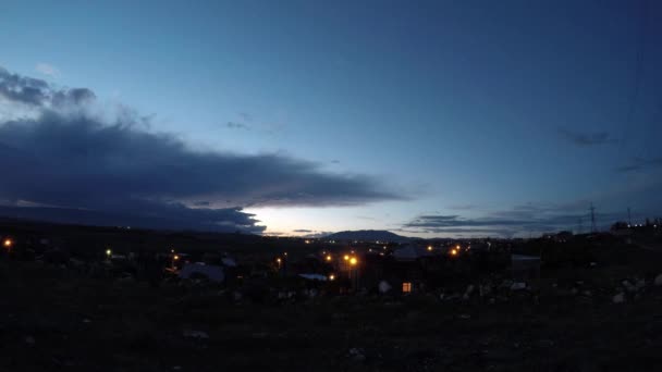 Закат в окрестностях Еревана, Армения Timelapse видео . — стоковое видео