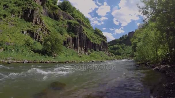 Folyó Arpa, jermuk, Örményország. — Stock videók