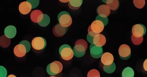 Bokeh background. Blinking Garland Multi colorido abstrato desfocado fundo — Vídeo de Stock