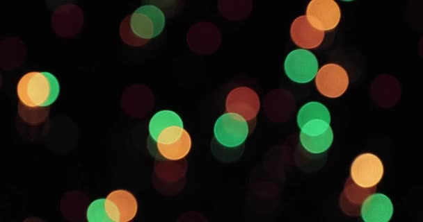 Bokeh background. Blinking Garland Multi colorido abstrato desfocado fundo — Vídeo de Stock