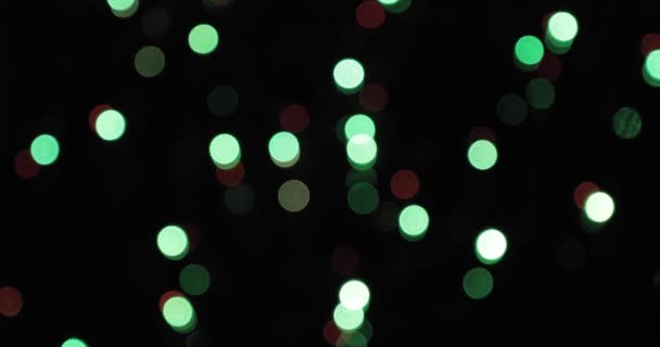 Bokeh background. Blinking Garland Multi colorido abstrato desfocado fundo — Vídeo de Stock