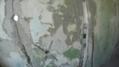 Adam beton duvara tatili