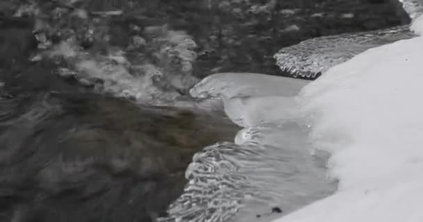 Hielo en el río durante el día — Vídeo de stock