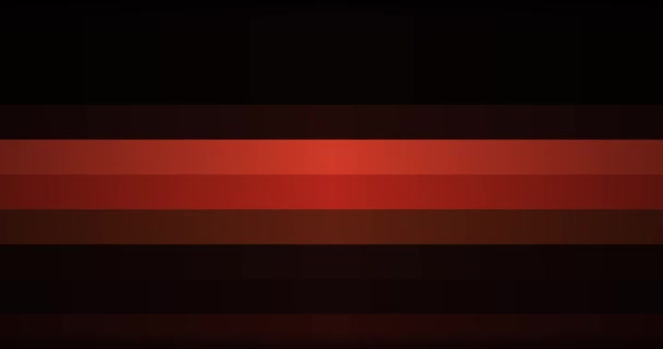 Mångfärgade kaotiskt varierande horisontella ränder. Abstrakt geometrisk bakgrund — Stockvideo