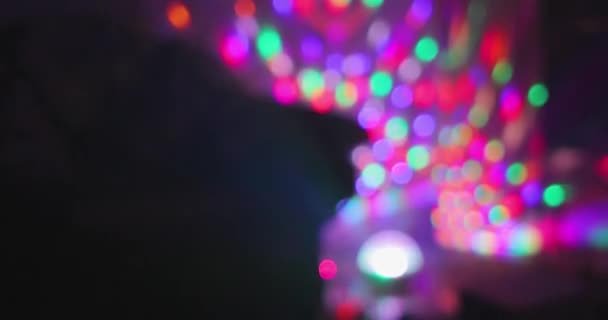Efecto de luces sonoras de abstracción de colores brillantes — Vídeos de Stock