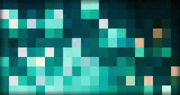 Pixel multicolore lumineux abstrait mouvement fond — Video