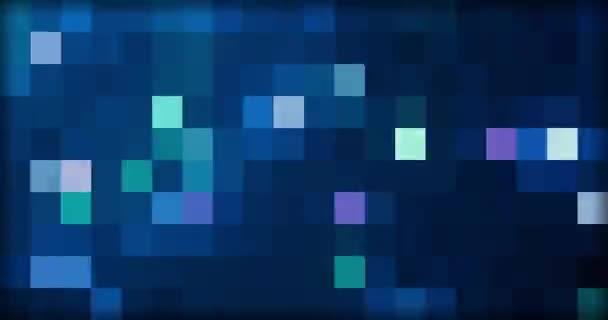 Pixel veelkleurige heldere abstract achtergrond verplaatsen — Stockvideo