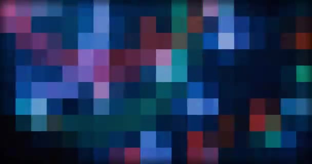 Пиксельный многоцветный яркий абстрактный движущийся фон — стоковое видео