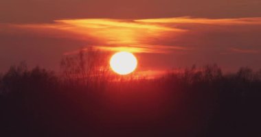 Gün batımı alan zaman atlamalı video