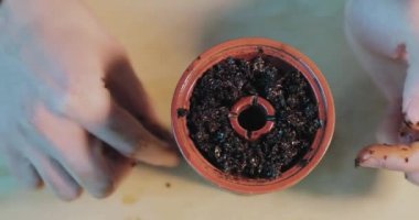 Shisha için özel bir kasede tütün nargile için eller eklemek