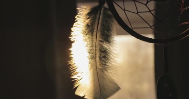 Grote mascotte dream catcher close-up video 4k — Stockvideo