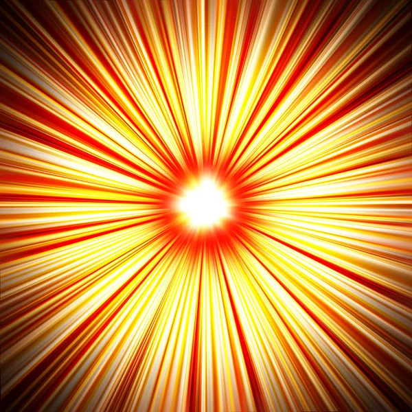 Yellow red rays from the center abstract square background — Stock Photo, Image