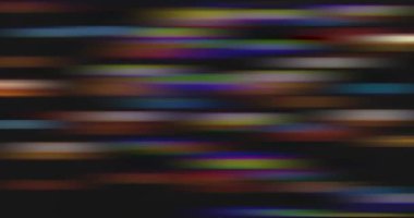 çok renkli parlak ışıkların çarpık ve bulanık hareket