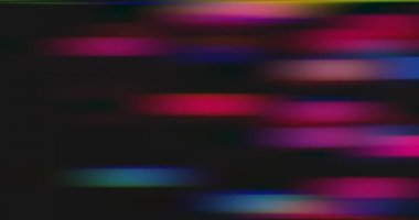 çok renkli parlak ışıkların çarpık ve bulanık hareket