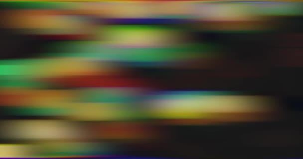 Movimiento distorsionado y borroso de luces brillantes multicolores — Vídeos de Stock