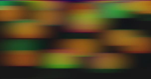 Verwrongen en wazig motie van veelkleurige felle lichten — Stockvideo
