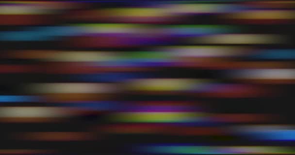 Movimento distorcido e turvo de luzes brilhantes multicoloridas — Vídeo de Stock