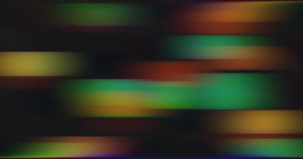Mouvement déformé et flou de lumières lumineuses multicolores — Video
