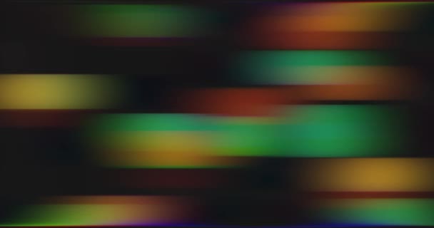 Movimiento distorsionado y borroso de luces brillantes multicolores — Vídeo de stock