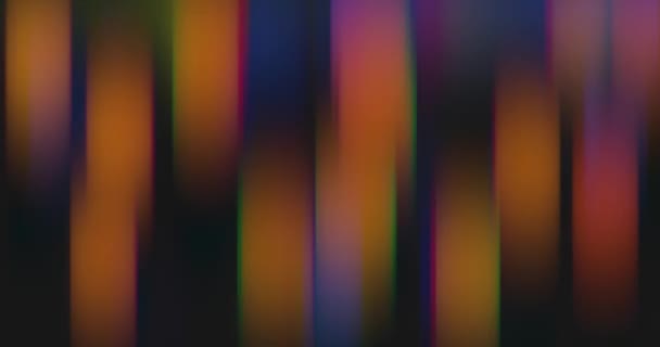 Movimiento distorsionado y borroso de luces brillantes multicolores — Vídeo de stock
