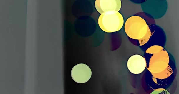 Bewegung bunte Bokeh verschiedene Farben — Stockvideo