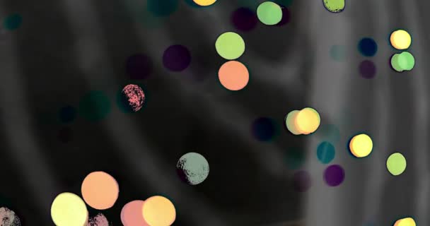 Bewegung bunte Bokeh verschiedene Farben — Stockvideo