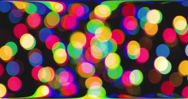 Bewegung Bunte Bokeh Verschiedene Farben — Stockvideo