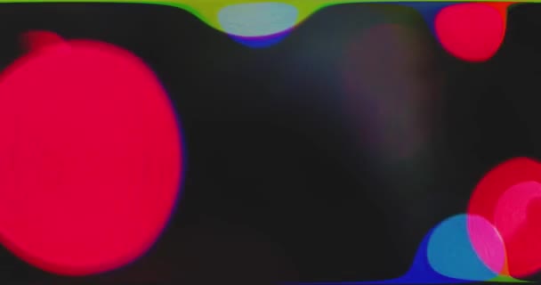 Movimiento colorido bokeh diferentes colores — Vídeos de Stock