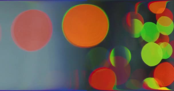 Bewegung bunte Bokeh verschiedene Farben — Stockvideo