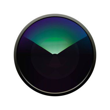 vector photo lens on white isolated background