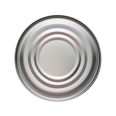 round tin can top view vector illustration on a white isolated background