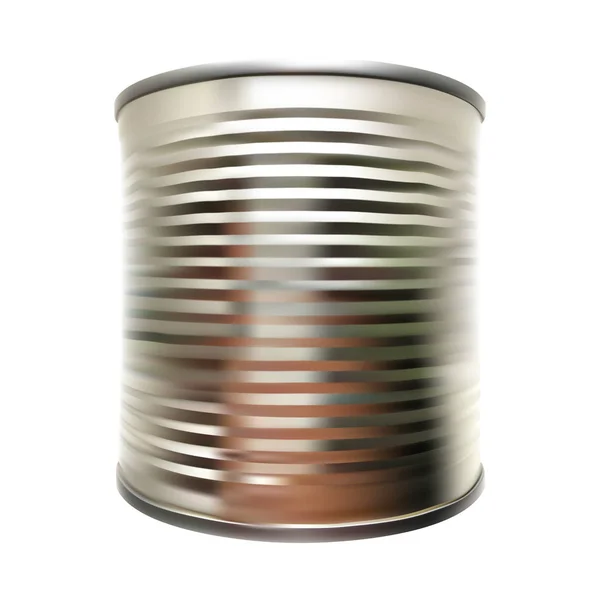 白色隔离背景下的向量金属罐 — 图库矢量图片