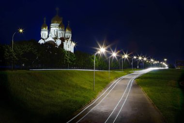 Kurtarıcı başkalaşım katedralde Togliatti, Rusya, Volga Nehri.