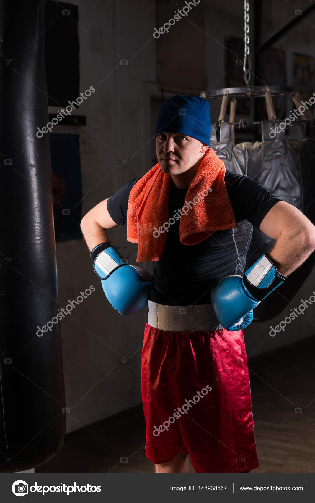 Boxing gloves around best sale neck
