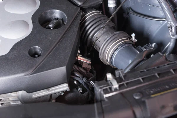 Close up van de motor van een auto — Stockfoto