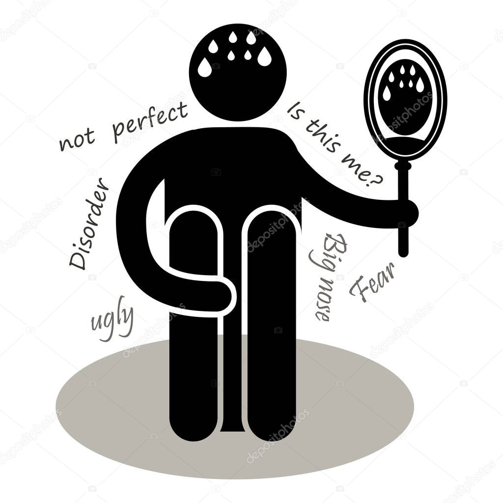Dysmorphophobia body dysmorphic disorder. Mental disorder.