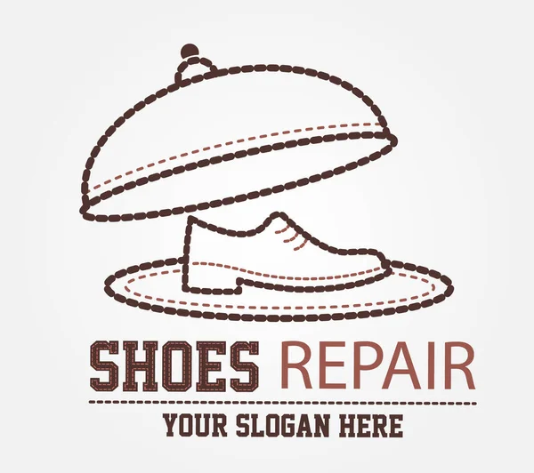 Shoemaker Logó Sablon Cipőjavító Vektor Kialakítása Bőráruk Műhelyjavításának Vagy Helyreállításának — Stock Vector